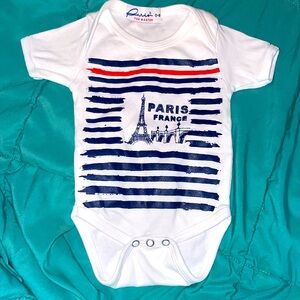 Paris France Onesie 0-6 Months